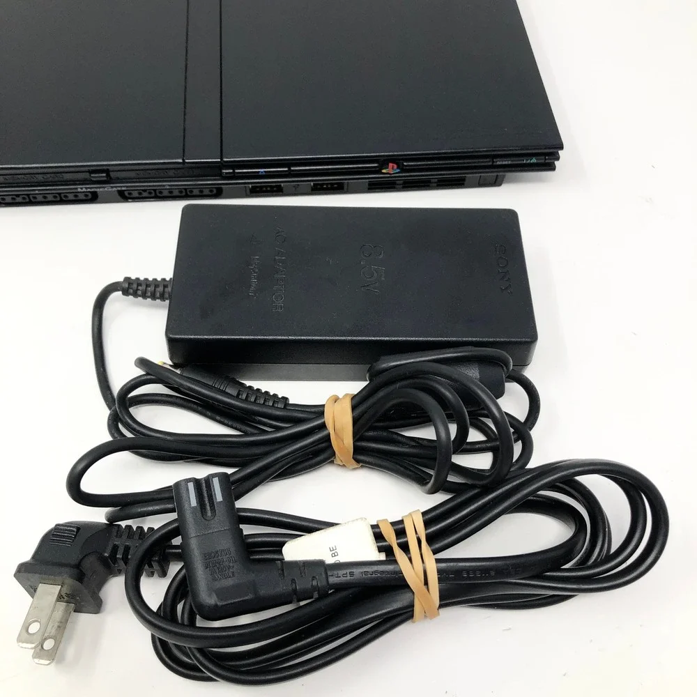 Sony SCPH-77001 PlayStation 2 Slim Console Bundle Tested Working Black